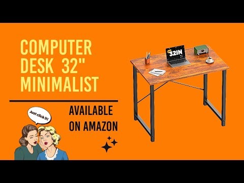 Minimal Computer Desk - 32 inch top