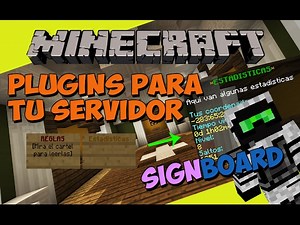 PLUGINS para tu SERVIDOR de Minecraft - SIGNBOARD (Aumenta el Texto de los Carteles!)