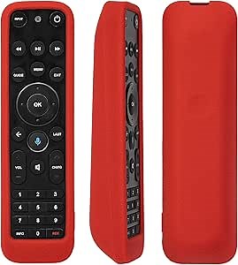 Case for Verizon FiOS TV One Voice Remote, Protective Silicone Remote Case for FIOS 2019 - MG3-R32140B VRC4100 BLE Control Shockproof, Anti-Lost with Loop (Red)