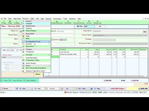 HMS - How to Entry Service Billing