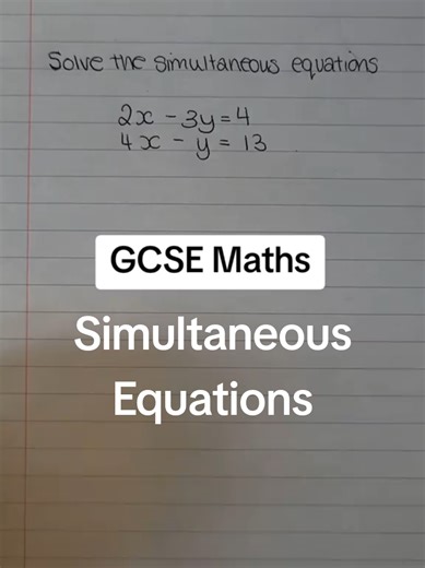 Resolviendo Ecuaciones Simultáneas de GCSE