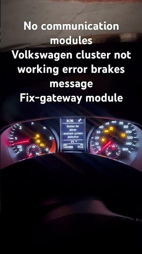 U0155 Volkswagen Passat Jetta golf code fix is gateway module