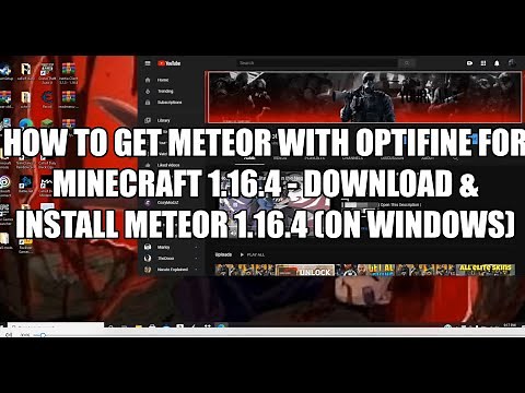 How to get Meteor with OptiFine for Minecraft 1.16.4 - download & install Meteor 1.16.4 (on Windows)