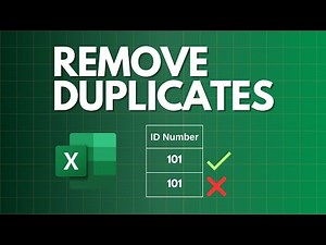 Remove Duplicates in Excel!