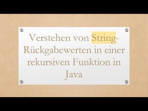 Verstehen von String-Rückgabewerten in einer rekursiven Funktion in Java