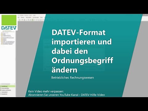 DATEV-Format importieren und dabei den Ordnungsbegriff ändern
