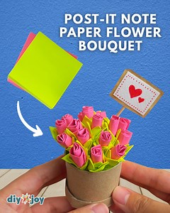 Easy Post-It Note Flower Tutorial | Quick an Easy Paper Crafts