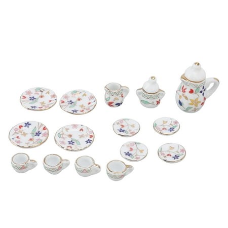 Miniature Tea Set, Dollhouse Tea Set Simulation  For Doll House Accessories Type A,Type B,Type C,Type D,Type E - Walmart.ca