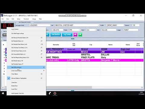 Net Logger how to log a net as net control