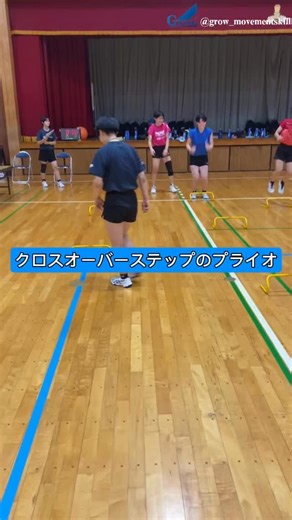 GROW🏐Toshi バレーボール専門 / Volleyball Training on Instagram: "🔵クロスオーバーステップのプライオメトリック ✅両脚で着地して ✅進行方向の足に体重をかけて ✅クロスオーバーで加速 ✅ブロックのイメージで ✅両足揃えてまっすぐジャンプ ーーーーーーーーーーーーーーーーーー 個人ワークアウト 20000円 / 1.5時間 + 交通費 チームフィジカルクリニック 要相談 チーム契約 プロフィール欄のリンクよりホームページ参照 #🏐 #中学生バレーボール #バレー部 #バレーボール #ビーチバレー #高校バレー #ママさんバレー #ボール遊び #バレーボール #トレーニング #training #volleyball #volleyball🏐 #市立柏高校女子バレーボール部"