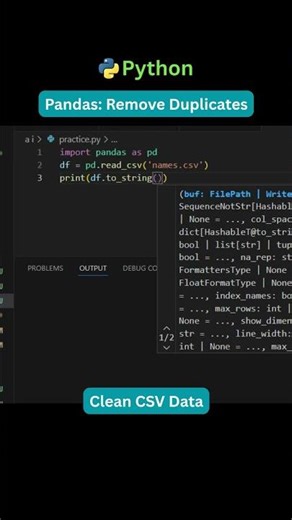 Remove Duplicates from CSV in Pandas | Python AI Data Hack