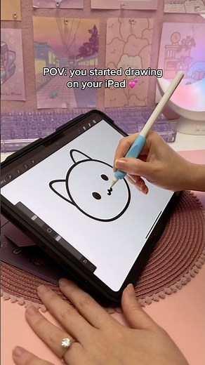 iPad drawing 💕✏️ apple pencil | procreate app | digital art | iPad accessories