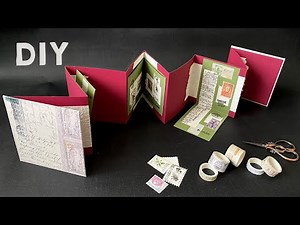 Bookbinding : very EASY Accordion BOOK [ ASMR process ]