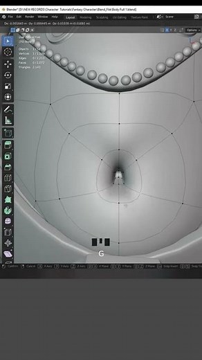 How to create a Belly button in Blender #shorts