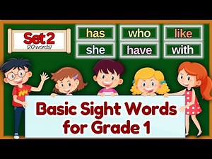 Basic Sight Words for Grade 1 (Set 2) | Learn to Read!