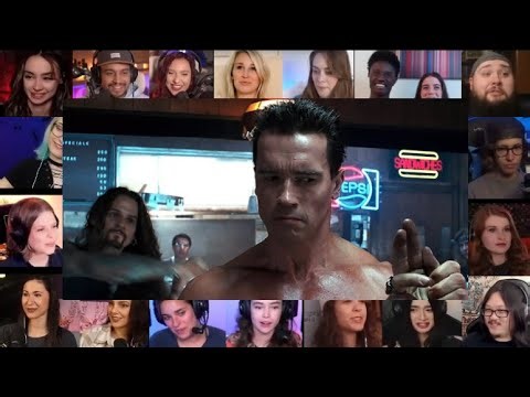 T800 arrival scene reaction --- Terminator 2: Judgement Day | Mashup MultiReact