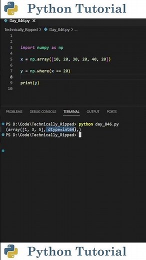 Numpy Where Trick to Get Every Index of a Value | Python Tutorial