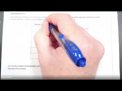 8th Grade Eureka Math Module 4: Lesson 12 - Linear Equations in Two Variables