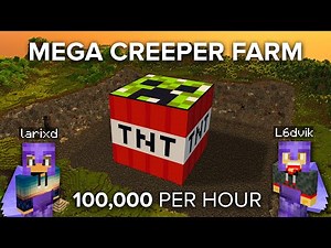 We Built the Biggest Creeper Farm in Minecraft Survival