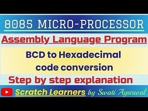 BCD to hexadecimal code conversion in 8085 | BCD to hex code|BCD to binary code conversion in 8085