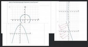 Which of the following graphs represents a linear function?... | Filo