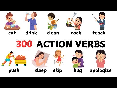 300 action verbs in English / action verbs for beginners