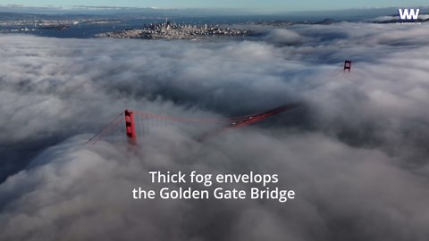 Mystical fog: Sea of clouds drifts over iconic Golden Gate Bridge