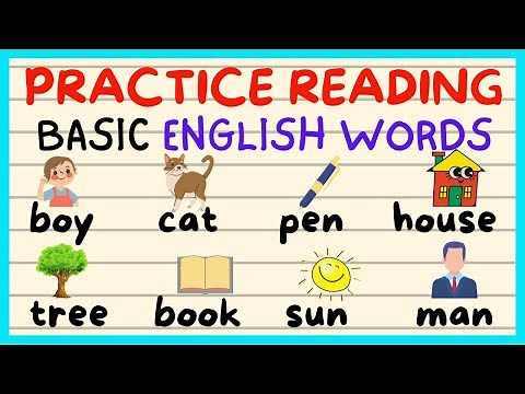 READING BASIC ENGLISH WORDS VOCABULARY / PRACTICE TODAY FOR BEGINNERS