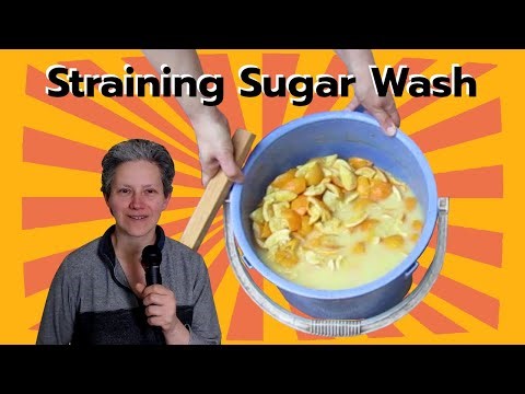 How to Strain Fermented Citrus Sugar Wash for Homemade Vinegar