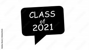 Class of 2021. Template for graduation design, party, high school or college graduate, yearbook.