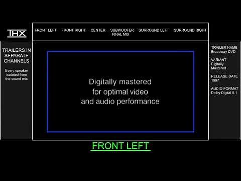 THX Broadway DVD (1997) (Digitally Mastered Version) In Separate Channels