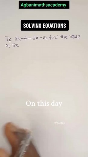Solving Equations in Mathematics | On This Day 9/6/2023