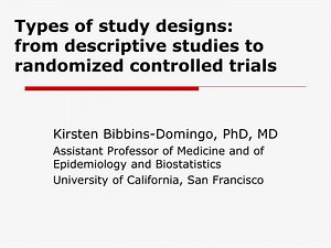 PPT - Types of study designs: from descriptive studies to randomized controlled trials PowerPoint Presentation - ID:1182479