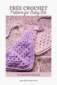 Free and Easy Baby Bandana Bib Crochet Pattern (granny Stitch)