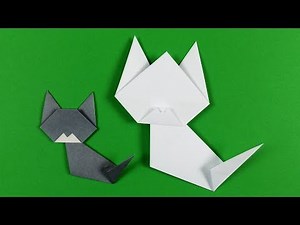 Cute and Easy Origami Cat - Tutorial for Beginners #origami animal - DIY - Paper Cat