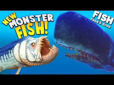 *NEW* GIANT MONSTER FISH vs GIANT WHALE! | Feed and Grow Fish Gameplay