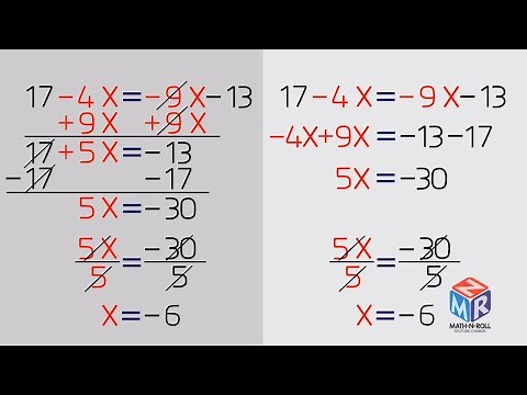 How to solve linear equations FAST(math lifehack). The transposing method
