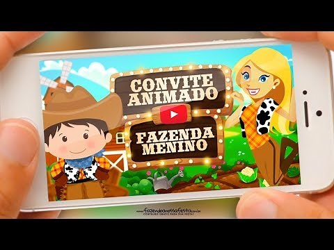 Convite Animado Fazendinha