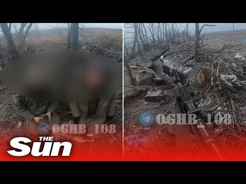 POV Footage shows Ukrainian fighters capturing two Russian soldiers in a enemy trench