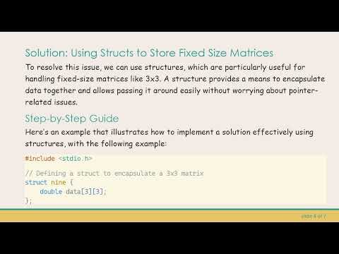 Mastering Pointer Matrix in C: Solutions for Common Pitfalls