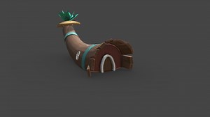 Stylized House - 3D model by Santiana