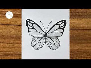 Easy butterfly drawing || How to draw a butterfly For beginners || Easy drawing for beginners