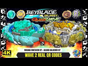 GILDED BALDEROV B7 QR CODE MAGMA ROKTAVOR R7 QR CODE BEYBLADE BURST QUAD DRIVE | WAVE 2 QR CODES |4K