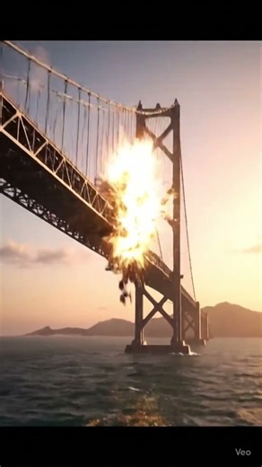 Massive Bridge Explosion & Collapse! 💥🌉😱 #ViralShort Shokreal