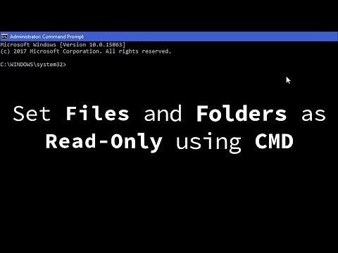 Set Files and Folders as Read-Only using CMD