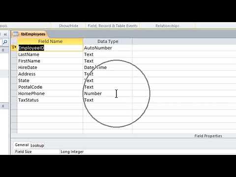 Setting Up Data Types in Microsoft Access