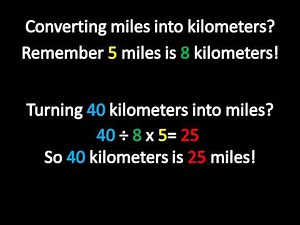 Miles into Kilometers