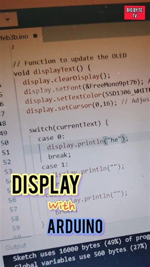Display with touch - arduino. #viral #arduino