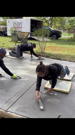 6.3K views · 41 reactions | Pouring a heated driveway next to the wood plank stamped porch we already completed ✔️ | Indy Decorative Concrete | Facebook