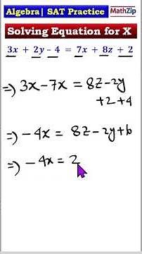 Solving Equation | SAT math practice | Algebra Practice